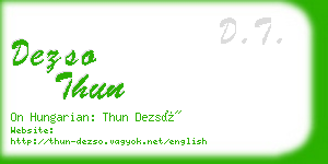 dezso thun business card